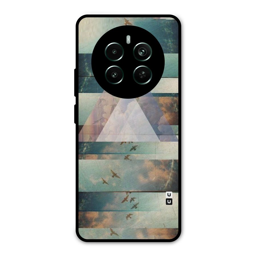 Three Triangles Metal Back Case for Realme 12 Pro Plus