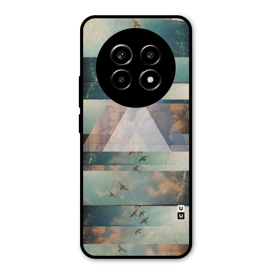 Three Triangles Metal Back Case for Realme 14 Pro Lite