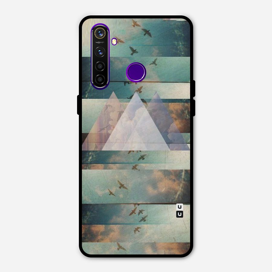 Three Triangles Metal Back Case for Realme 5 Pro