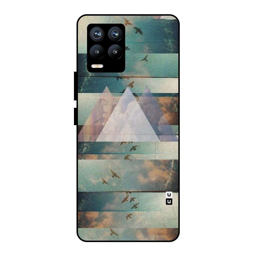 Three Triangles Metal Back Case for Realme 8 Pro