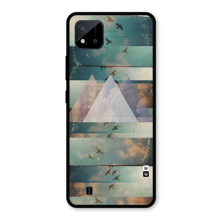 Three Triangles Metal Back Case for Realme C11 2021