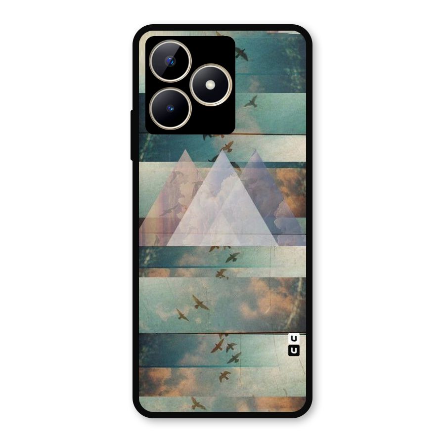 Three Triangles Metal Back Case for Realme C53