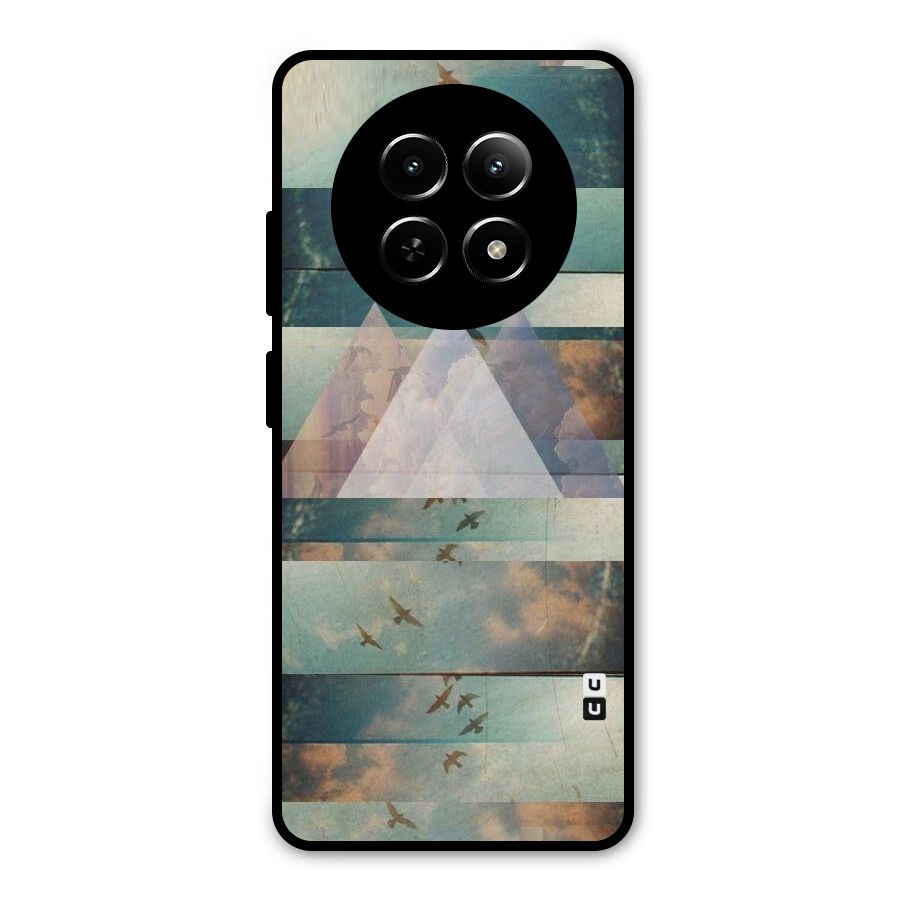 Three Triangles Metal Back Case for Realme Narzo N65