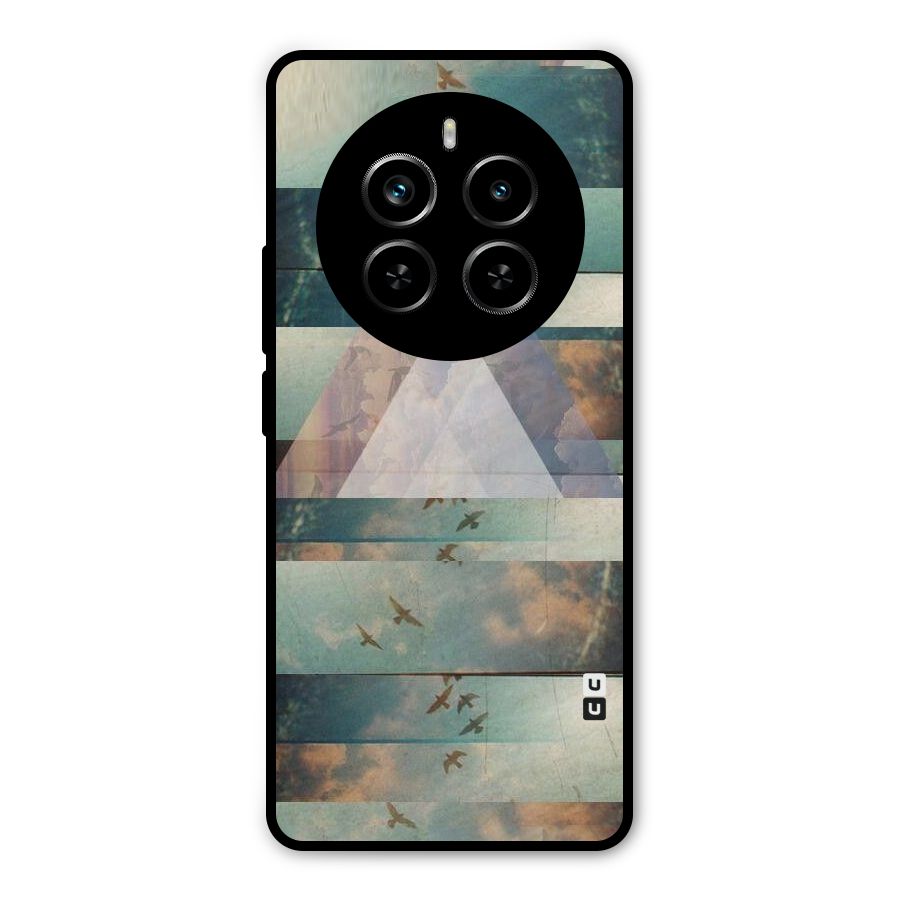 Three Triangles Metal Back Case for Realme P1 Pro