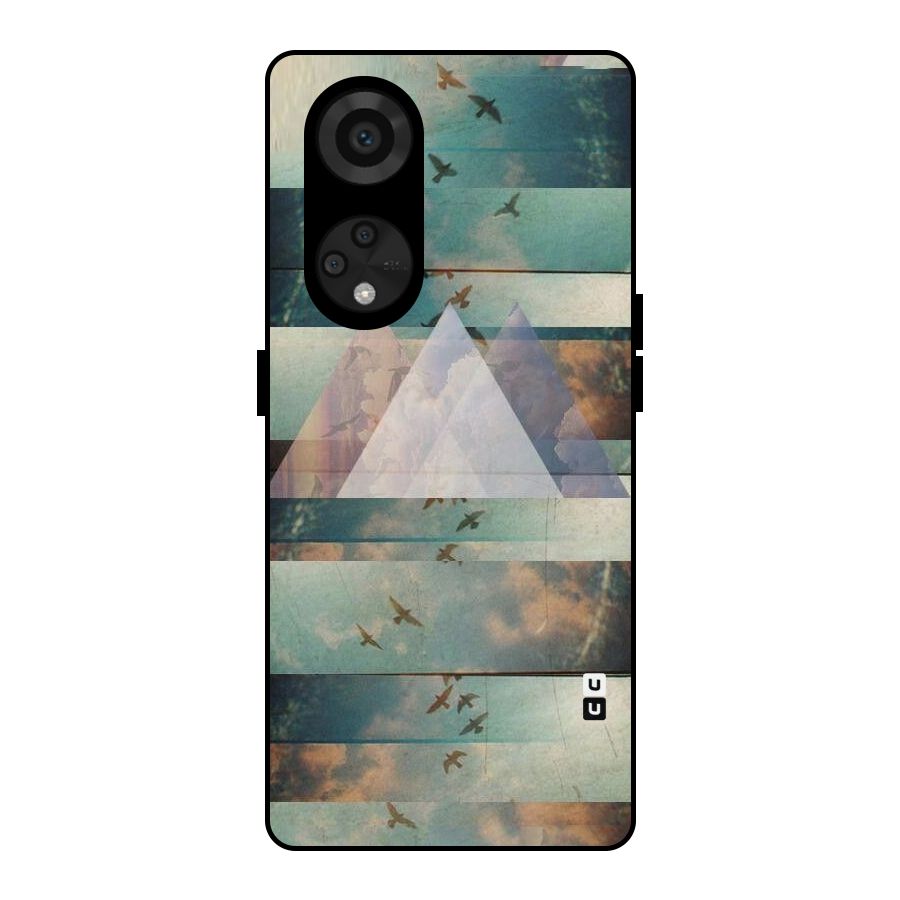 Three Triangles Metal Back Case for Reno8 T 5G