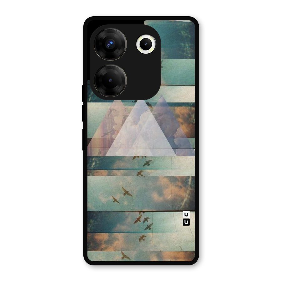 Three Triangles Metal Back Case for Tecno Camon 20