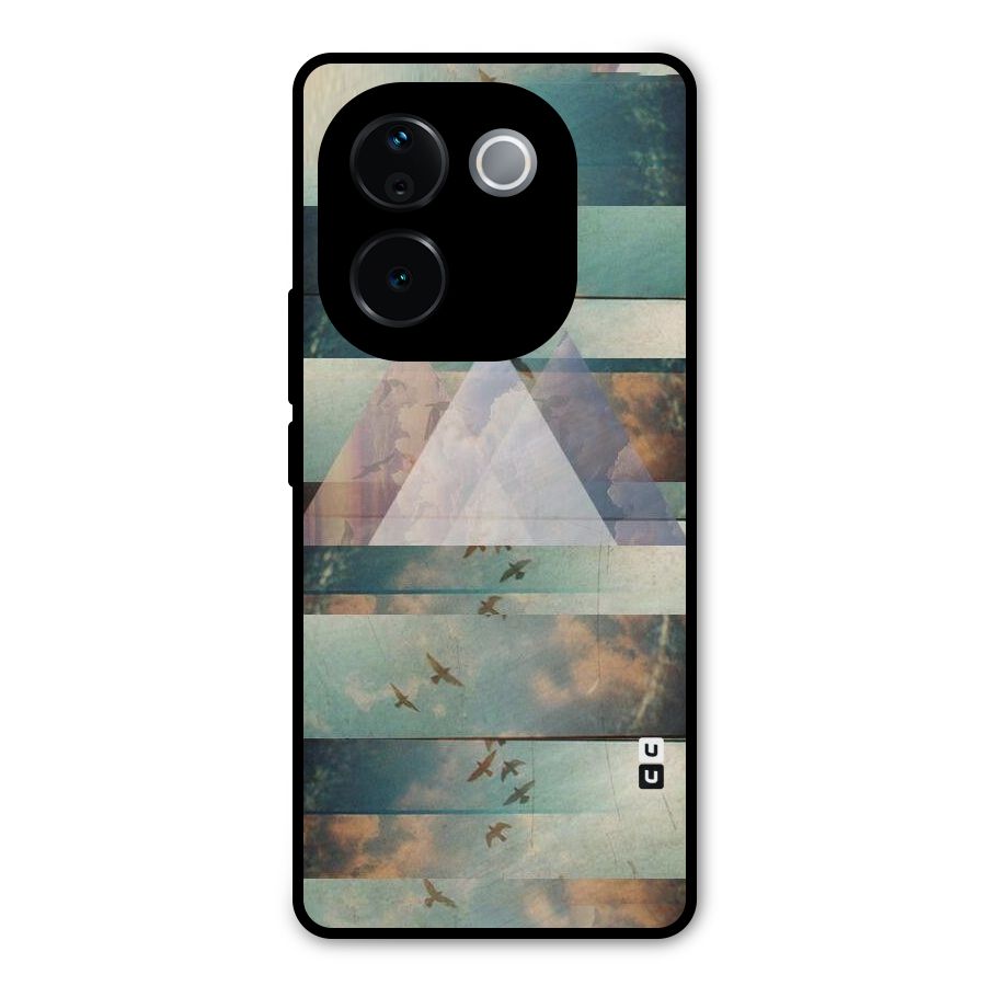 Three Triangles Metal Back Case for Vivo T3 Pro