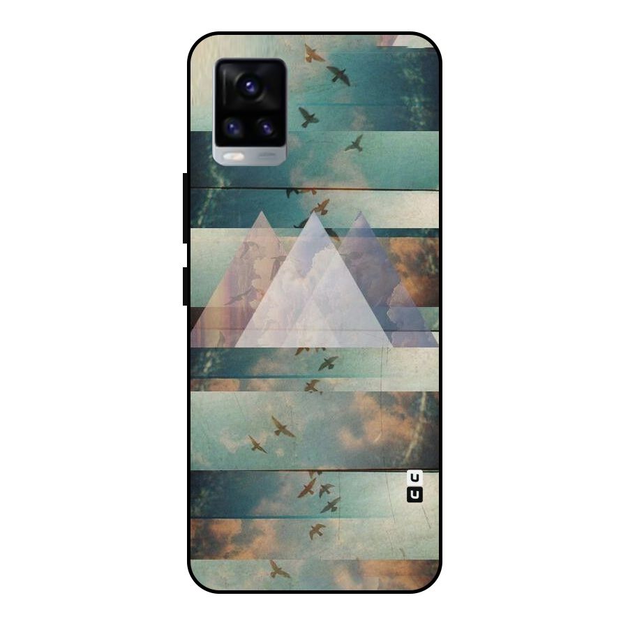 Three Triangles Metal Back Case for Vivo V20 2021