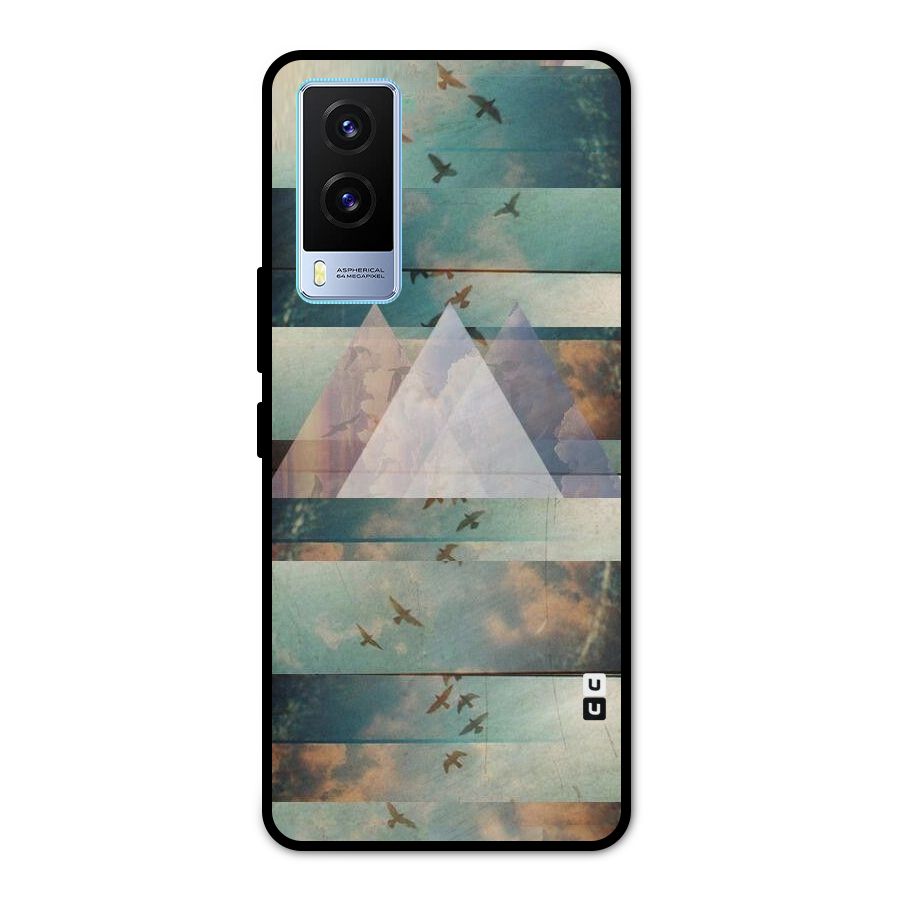 Three Triangles Metal Back Case for Vivo V21e 5G
