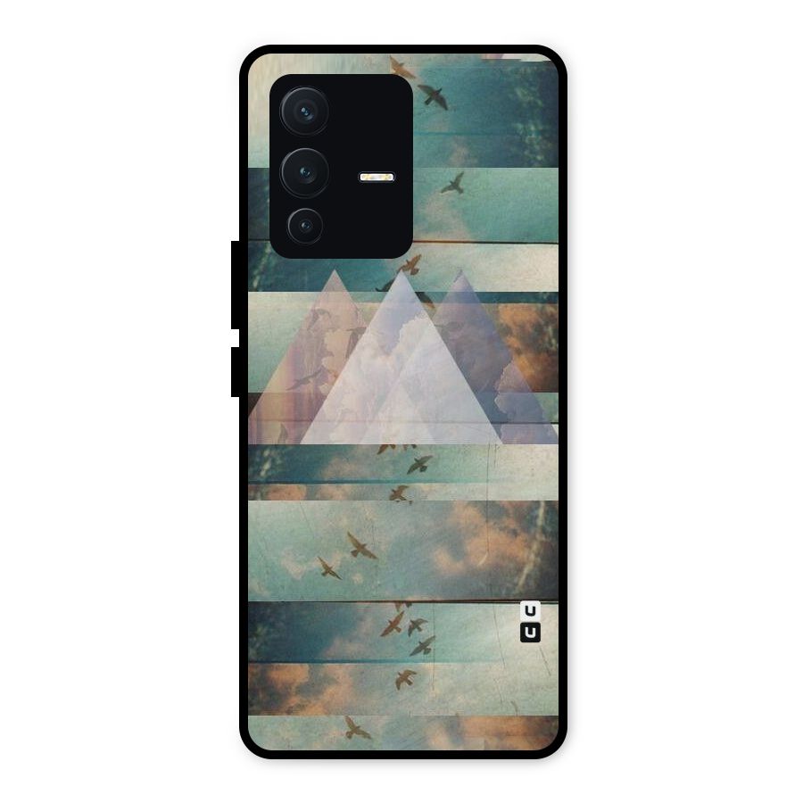 Three Triangles Metal Back Case for Vivo V23 5G