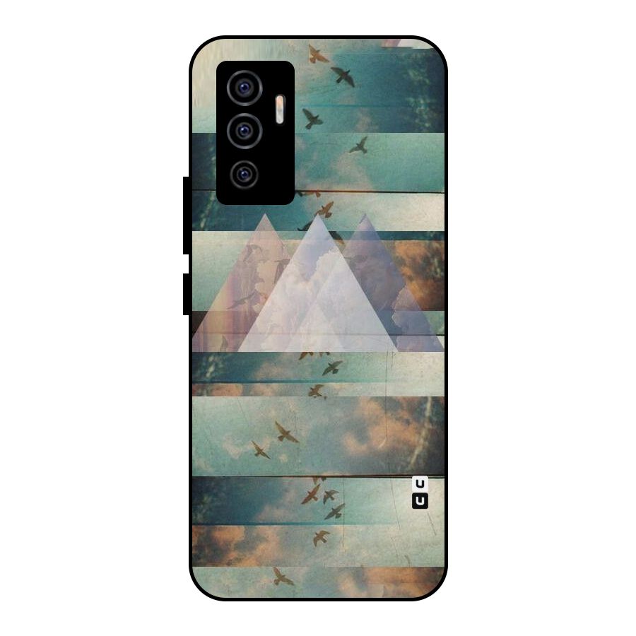 Three Triangles Metal Back Case for Vivo V23e