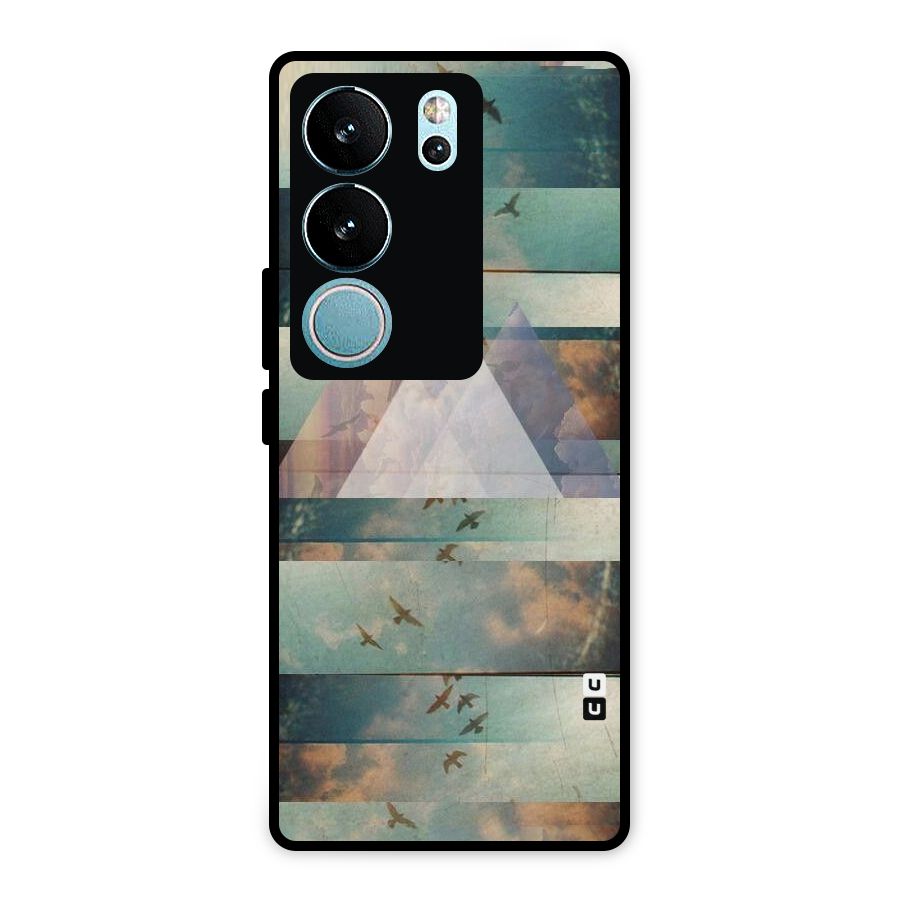 Three Triangles Metal Back Case for Vivo V29 Pro