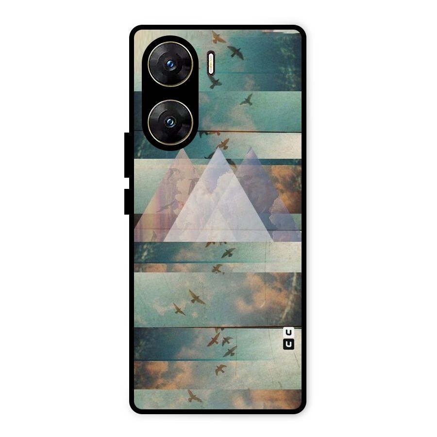 Three Triangles Metal Back Case for Vivo V29e