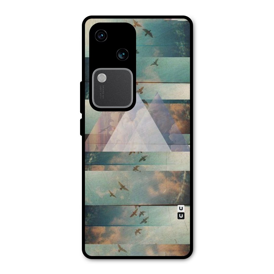 Three Triangles Metal Back Case for Vivo V30