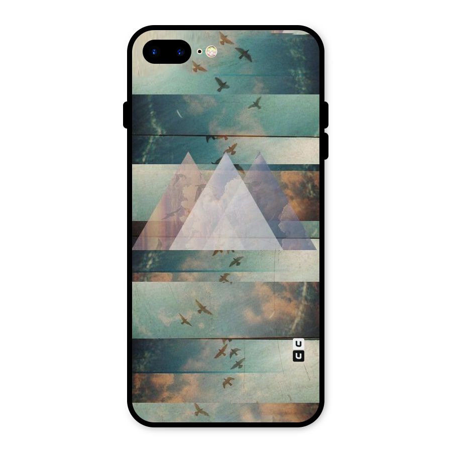 Three Triangles Metal Back Case for iPhone 8 Plus