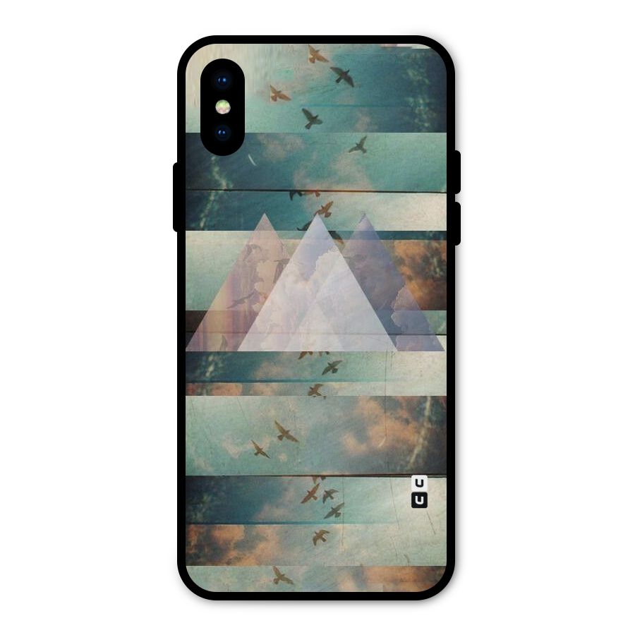 Three Triangles Metal Back Case for iPhone XS
