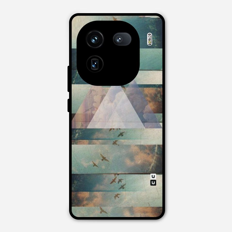 Three Triangles Metal Back Case for iQOO 12