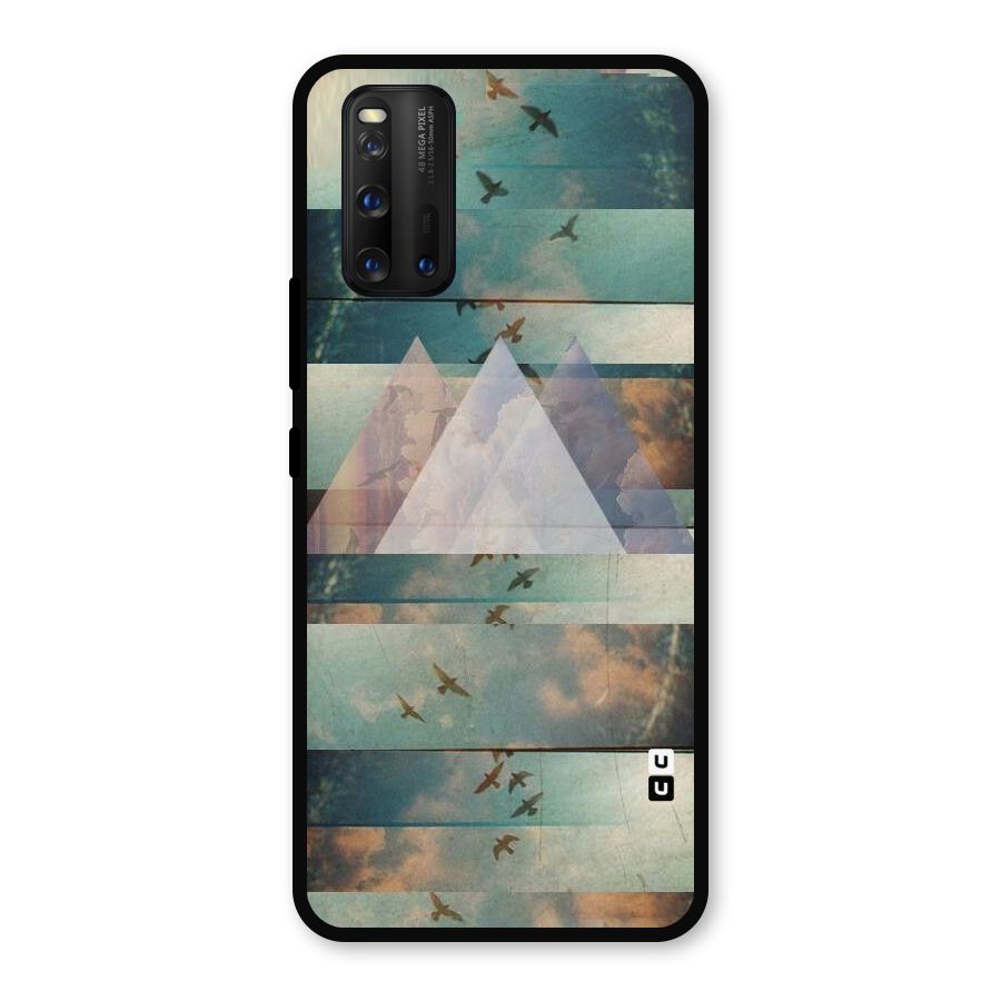 Three Triangles Metal Back Case for iQOO 3