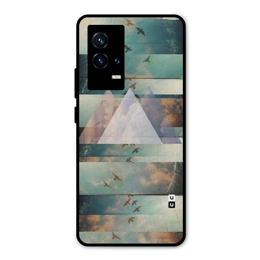 Three Triangles Metal Back Case for iQOO 9 5G