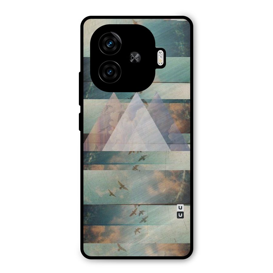 Three Triangles Metal Back Case for iQOO Z9 Turbo