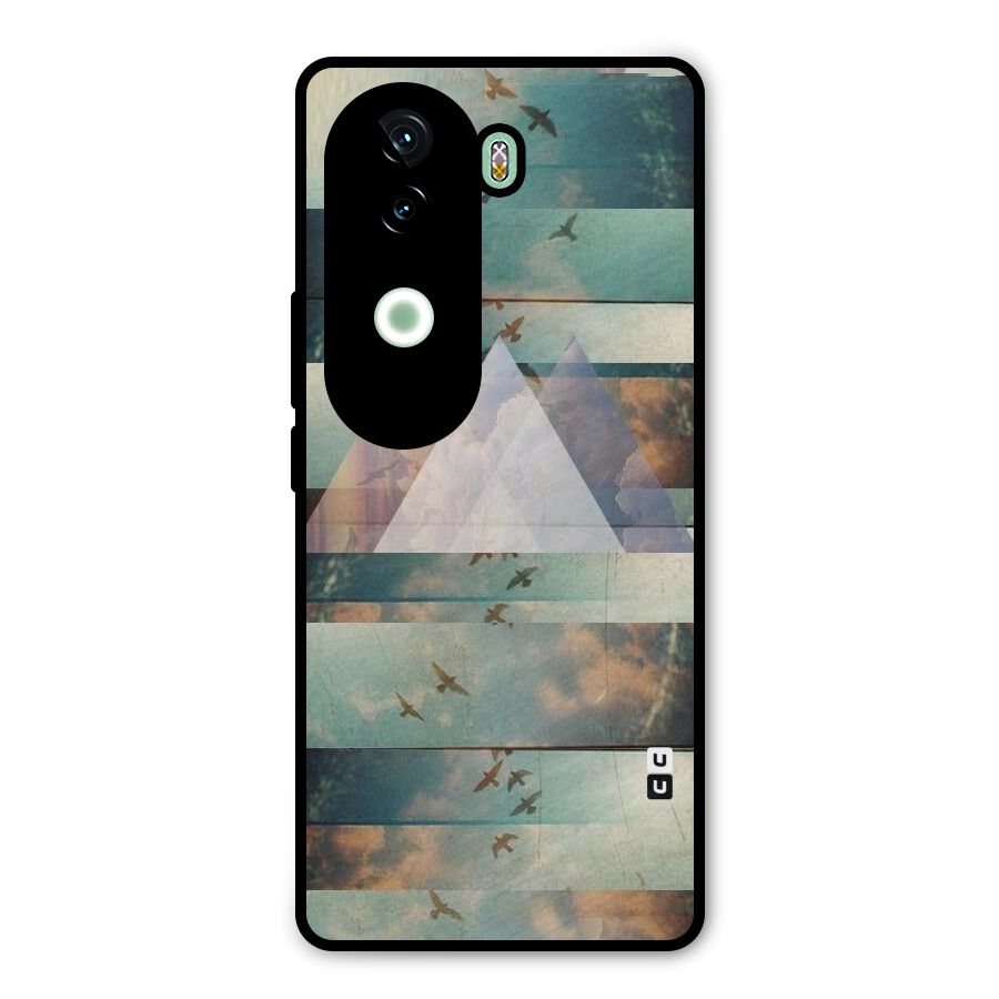 Three Triangles Metal Back Case for iQOO Z9s