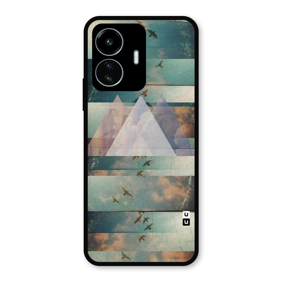 Three Triangles Metal Back Case for vivo iQOO Z6 Lite 5G