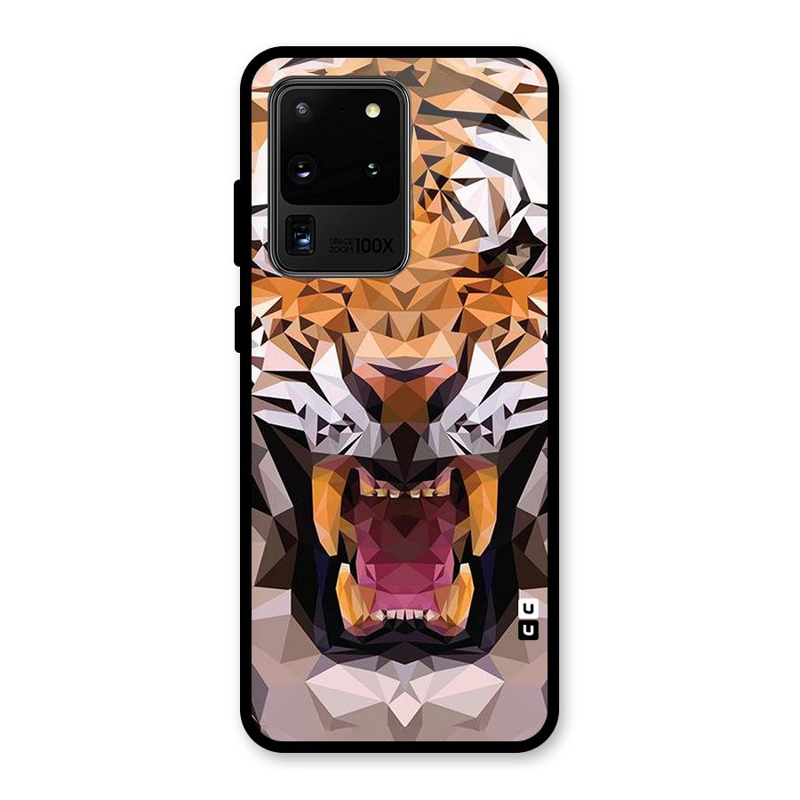 Tiger Abstract Art Glass Back Case for Galaxy S20 Ultra