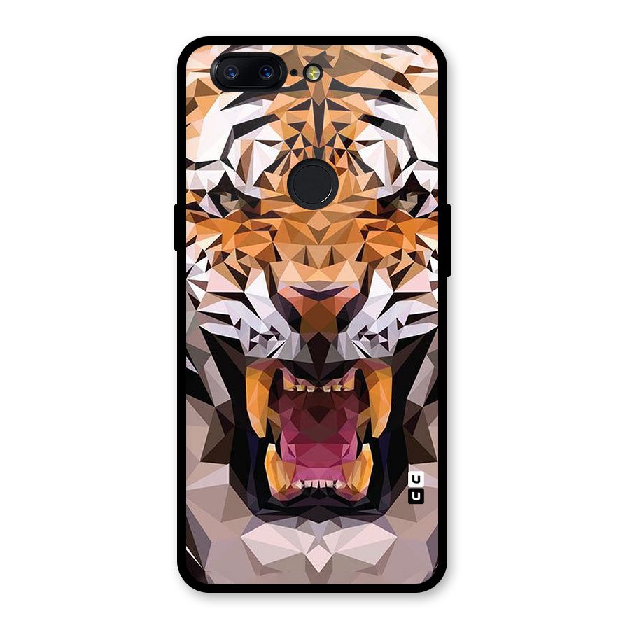 Tiger Abstract Art Glass Back Case for OnePlus 5T