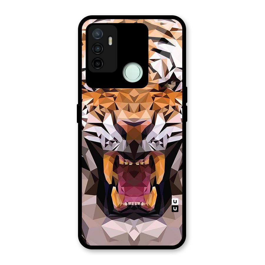Tiger Abstract Art Glass Back Case for Oppo A53