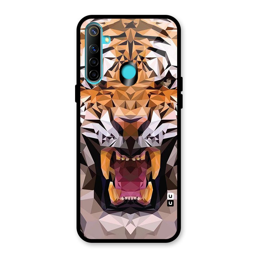 Tiger Abstract Art Glass Back Case for Realme Narzo 10