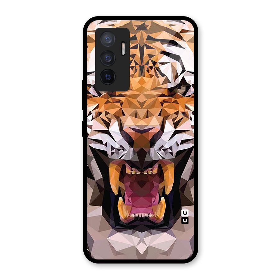 Tiger Abstract Art Glass Back Case for Vivo V23e