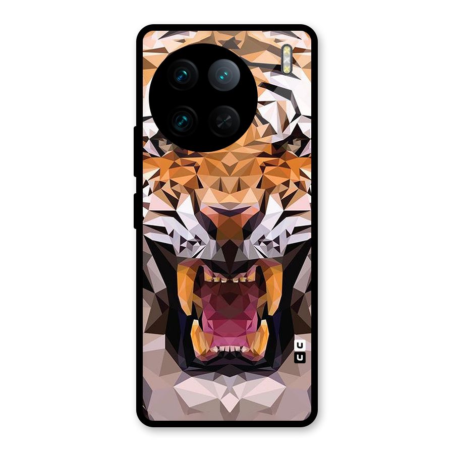 Tiger Abstract Art Glass Back Case for Vivo X90 Pro