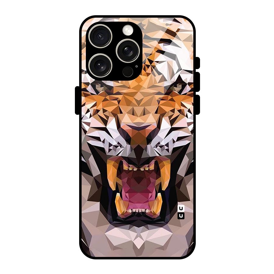 Tiger Abstract Art Glass Back Case for iPhone 15 Pro Max