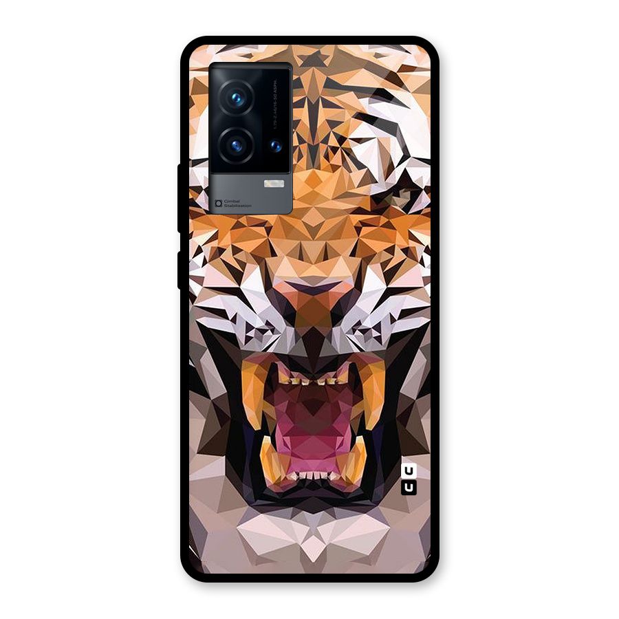Tiger Abstract Art Glass Back Case for iQOO 9 5G