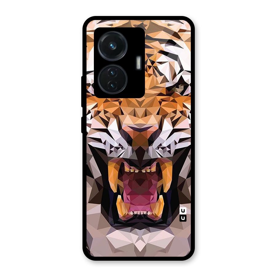 Tiger Abstract Art Glass Back Case for iQOO Z6 44W