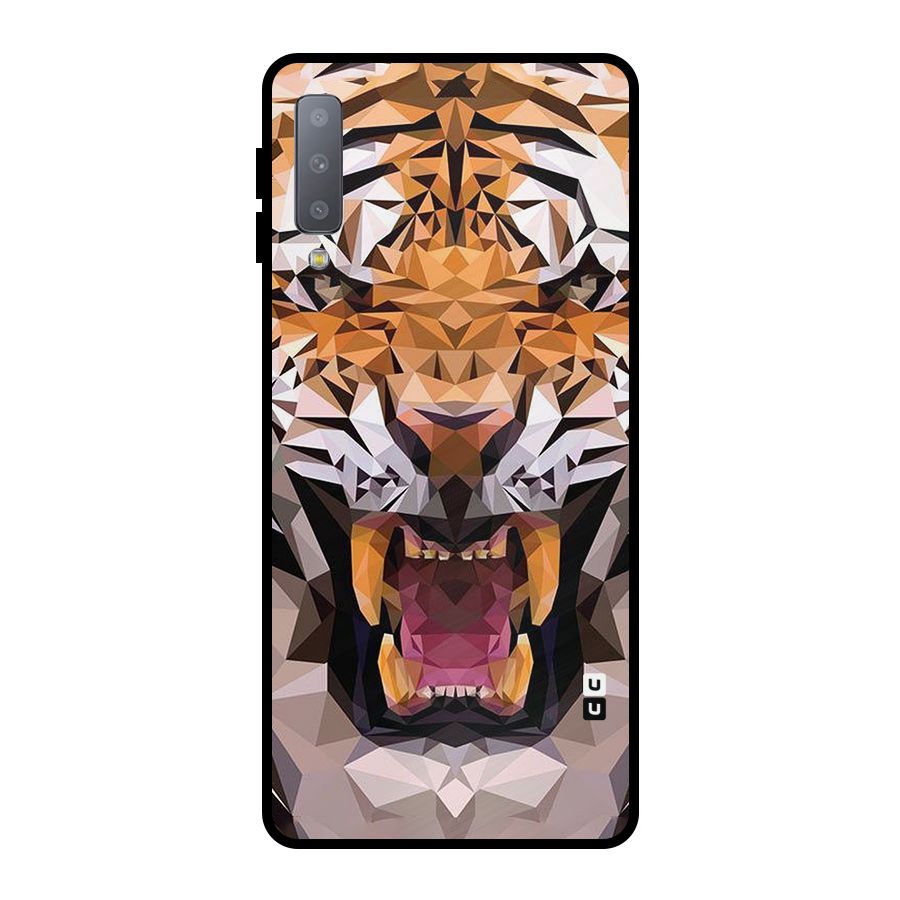 Tiger Abstract Art Metal Back Case for Galaxy A7 (2018)