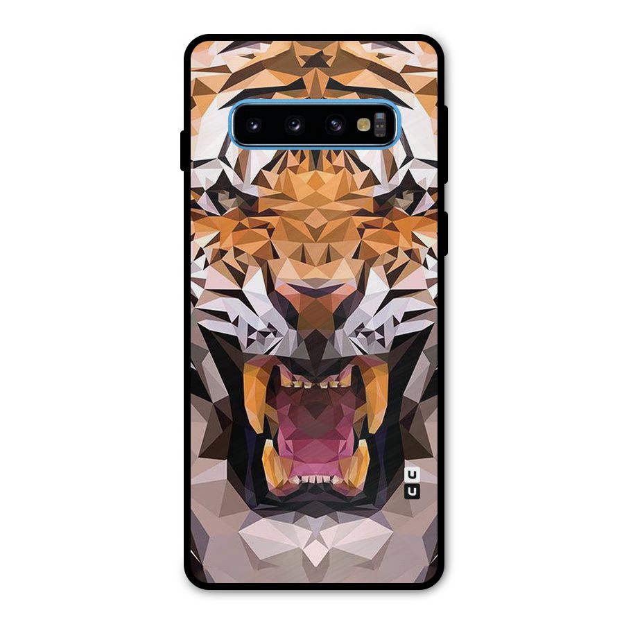 Tiger Abstract Art Metal Back Case for Galaxy S10