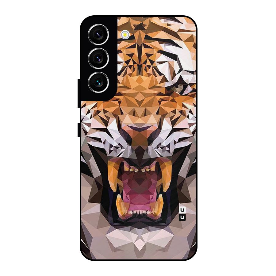 Tiger Abstract Art Metal Back Case for Galaxy S22 5G