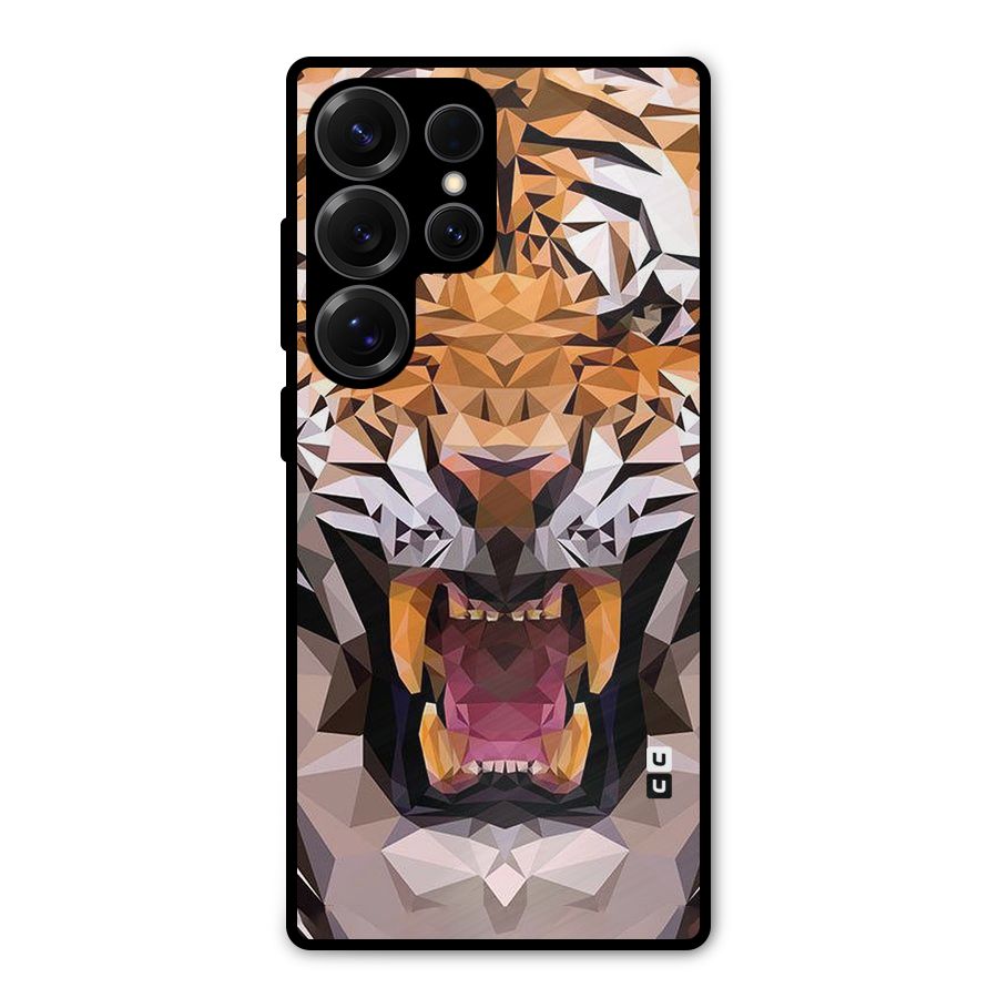 Tiger Abstract Art Metal Back Case for Galaxy S25 Ultra