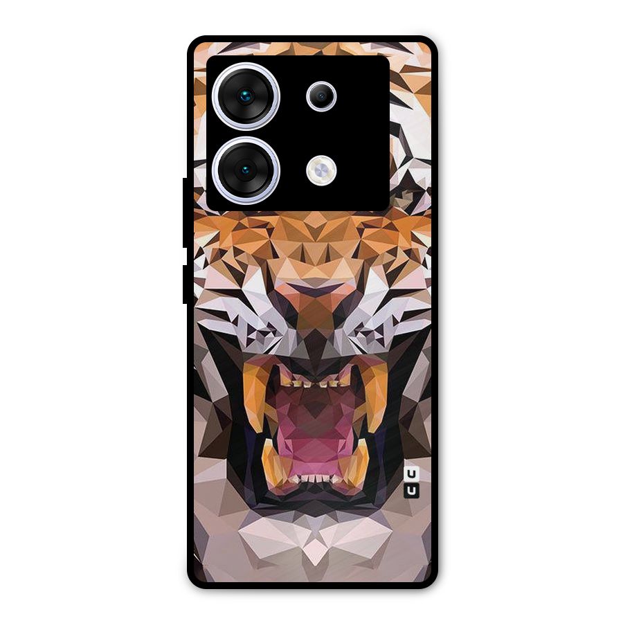 Tiger Abstract Art Metal Back Case for Infinix Zero 30 5G