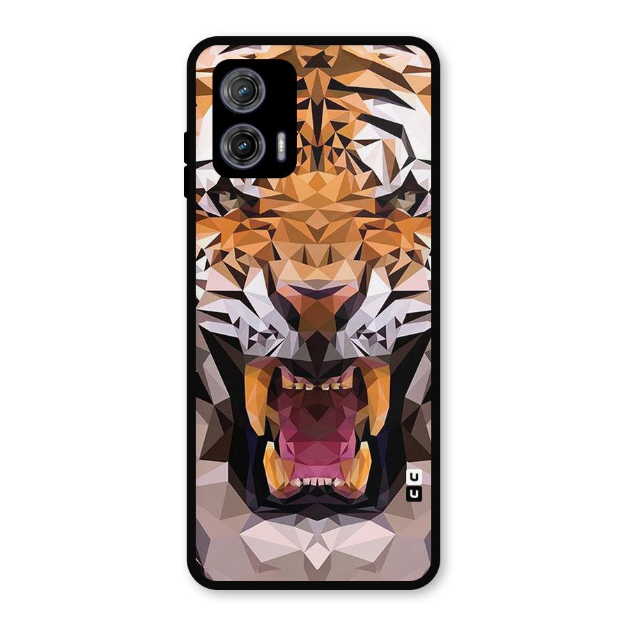 Tiger Abstract Art Metal Back Case for Moto G73
