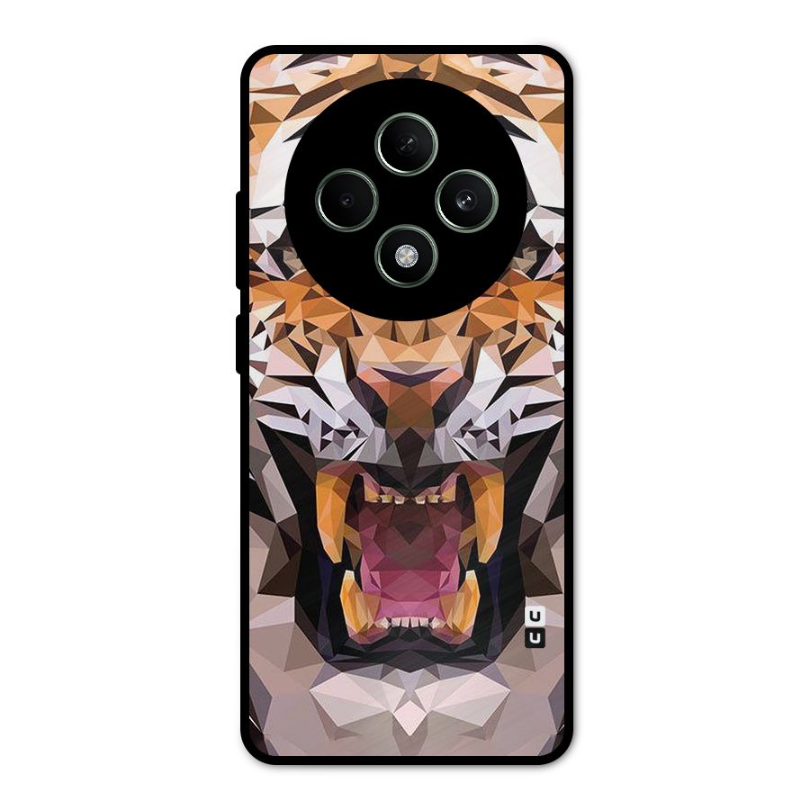Tiger Abstract Art Metal Back Case for Oppo F27