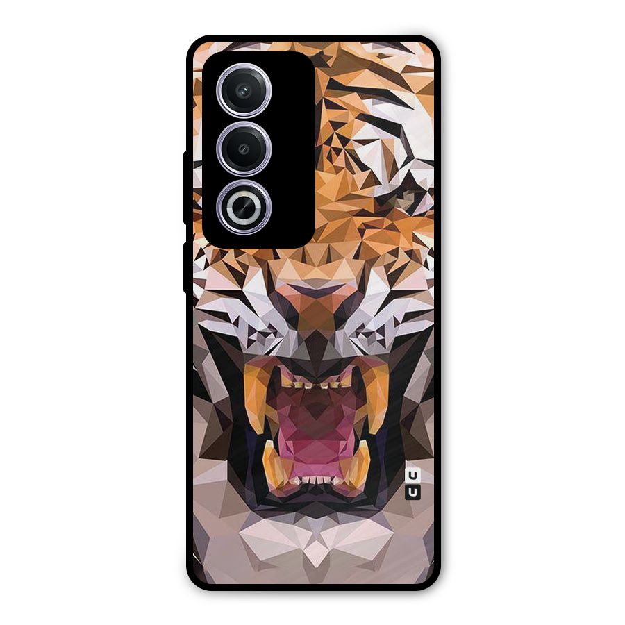 Tiger Abstract Art Metal Back Case for Oppo K12x