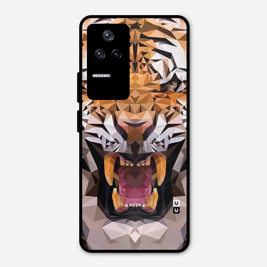 Tiger Abstract Art Metal Back Case for Poco F4 5G