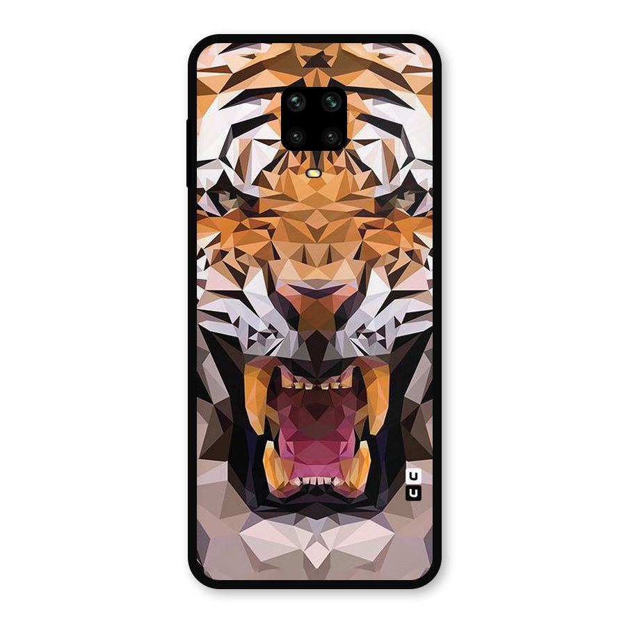Tiger Abstract Art Metal Back Case for Poco M2