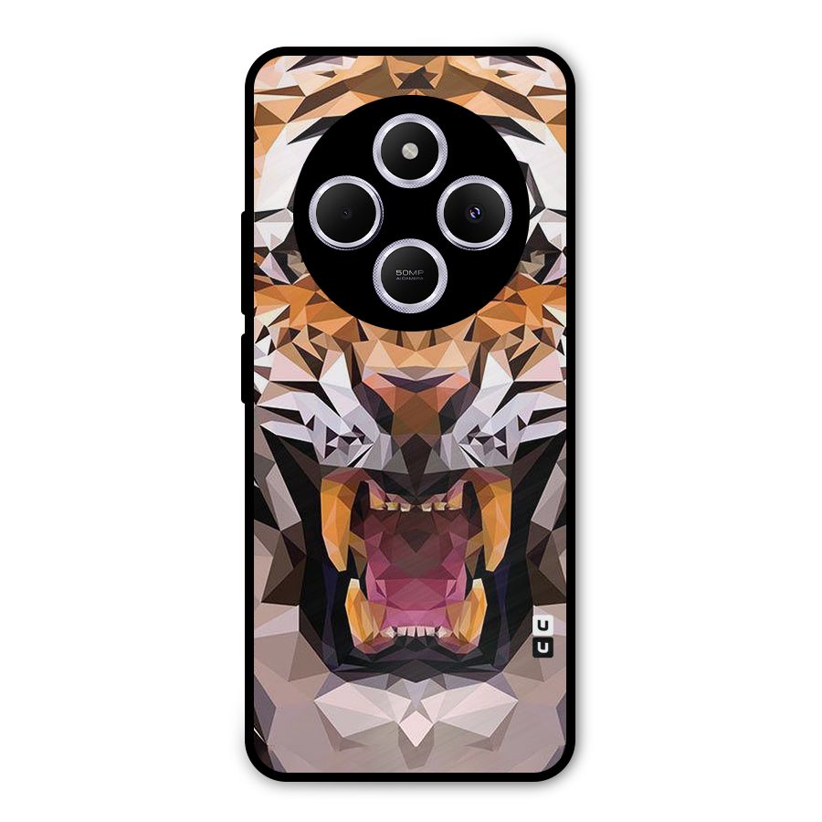 Tiger Abstract Art Metal Back Case for Poco M7