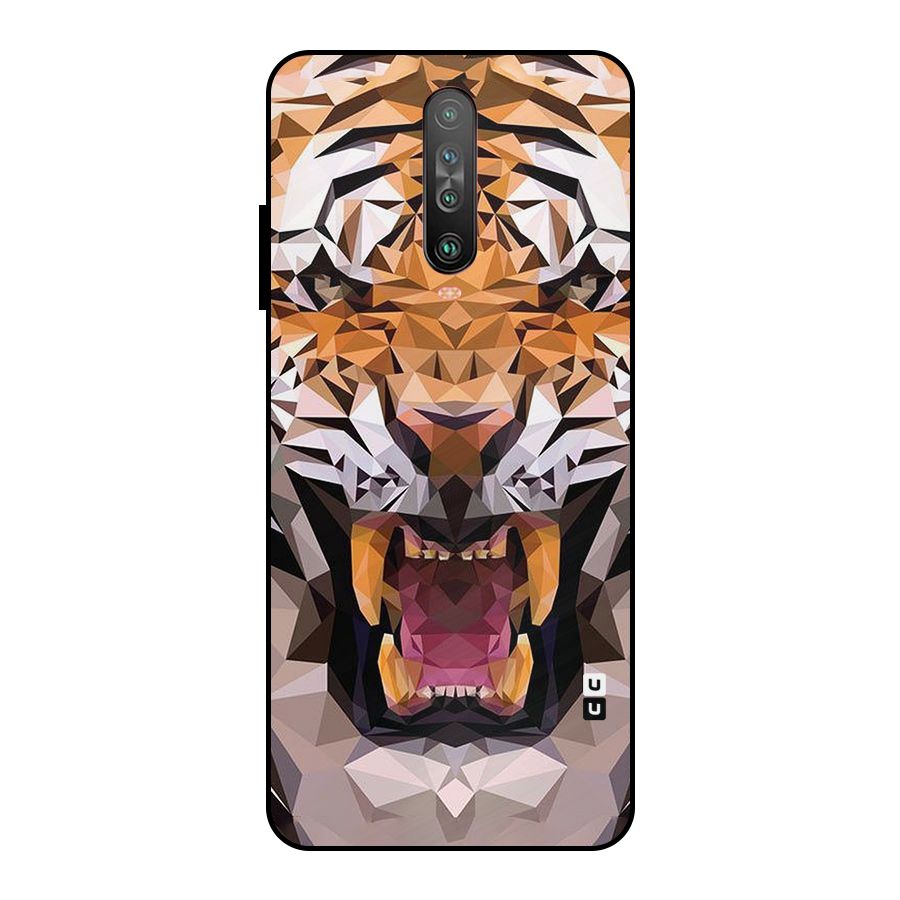 Tiger Abstract Art Metal Back Case for Poco X2