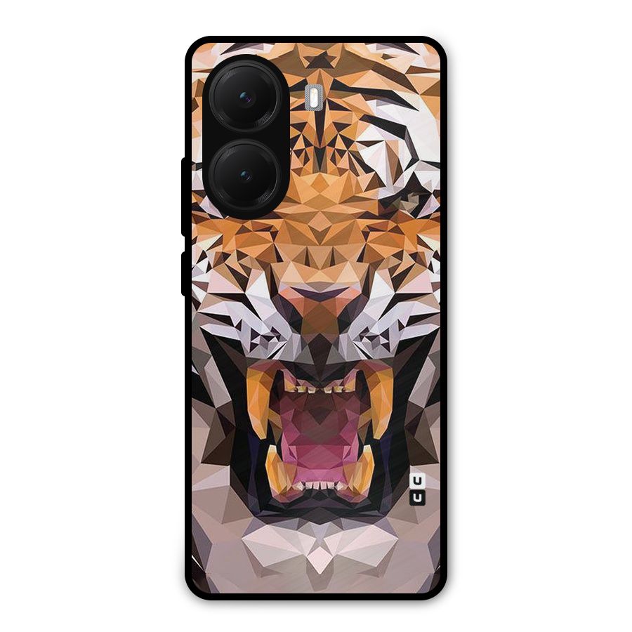 Tiger Abstract Art Metal Back Case for Poco X7 Pro
