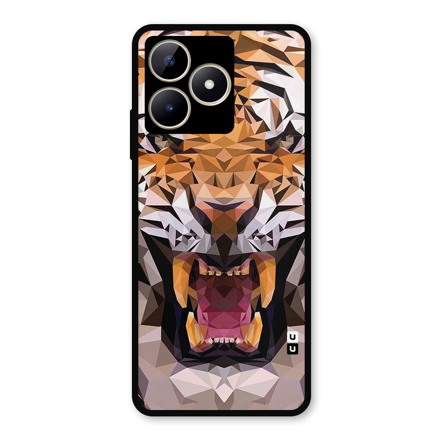 Tiger Abstract Art Metal Back Case for Realme C53