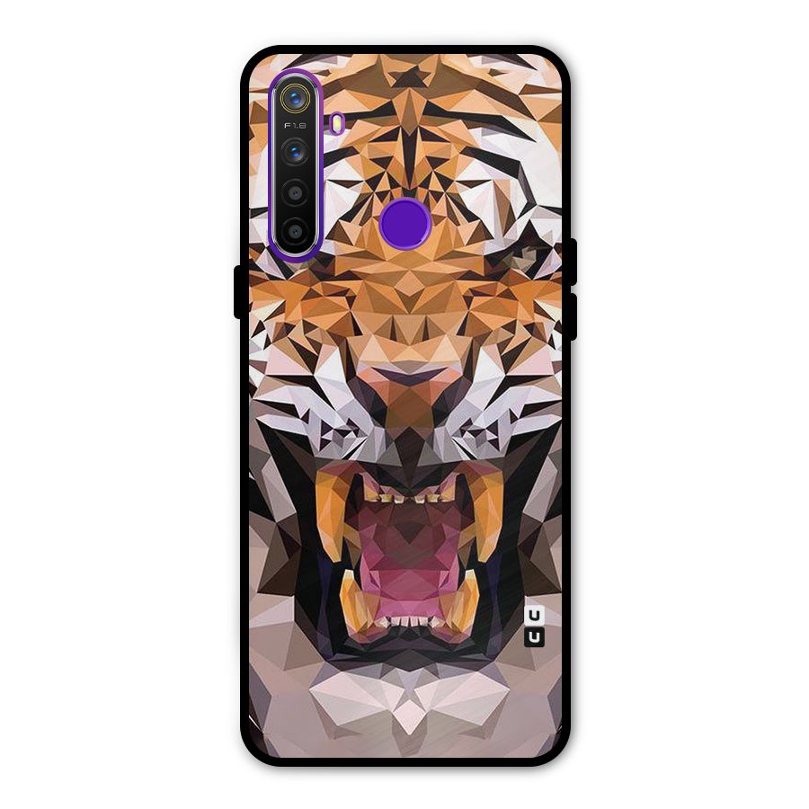 Tiger Abstract Art Metal Back Case for Realme Narzo 10